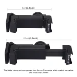 PULUZ 360 Degree Rotating Universal Horizontal Vertical Shooting Phone Metal Clamp Holder Bracket, For iPhone, Galaxy, Huawei, Xiaomi, Sony, HTC, Google and other Smartphones - Image 5