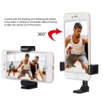 PULUZ 360 Degree Rotating Universal Horizontal Vertical Shooting Phone Metal Clamp Holder Bracket, For iPhone, Galaxy, Huawei, Xiaomi, Sony, HTC, Google and other Smartphones - Image 7