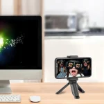 PULUZ Mini Plastic Tripod + Universal Phone Clamp Bracket, For iPhone, Galaxy, Huawei, Xiaomi, Sony, HTC, Google and other Smartphones - Image 6