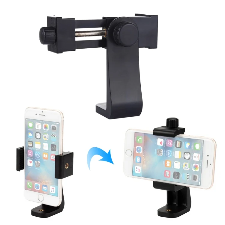 PU410_4.webp PULUZ 360 Degree Rotating Universal Horizontal Vertical Shooting Phone Clamp Holder Bracket for iPhone, Galaxy, Huawei, Xiaomi, Sony, HTC, Google and other Smartphones - Image 5