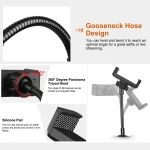 PULUZ Flexible Clip Mount Holder with Clamping Base, Clip Mount (Black), Clip Mount (White) - Image 3