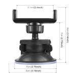 PULUZ 360 Degree Rotating Suction Cup Clamp Holder Bracket For iPhone, Galaxy, Huawei, Xiaomi, Sony, HTC, Google and other Smartphones, Phone Suction Cup Mount - Image 2