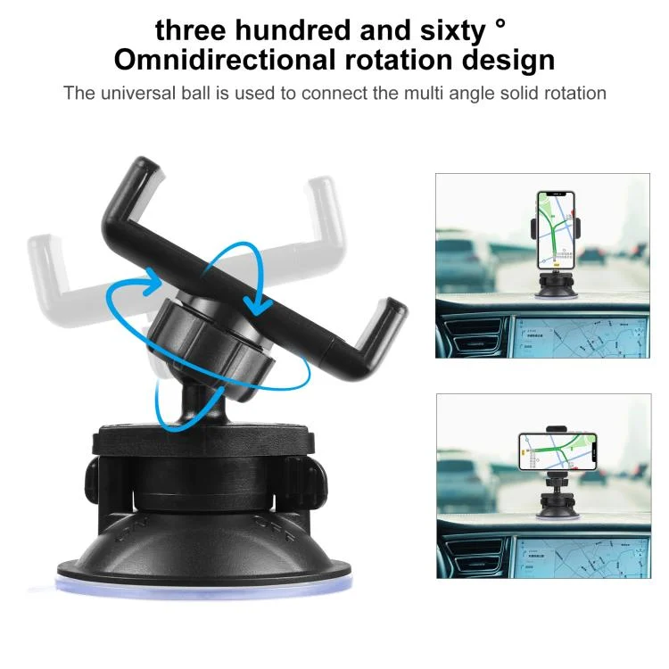 PU537B_3.webp PULUZ 360 Degree Rotating Suction Cup Clamp Holder Bracket For iPhone, Galaxy, Huawei, Xiaomi, Sony, HTC, Google and other Smartphones, Phone Suction Cup Mount - Image 4