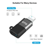 PULUZ 8 Pin to USB-C / Type-C  PD OTG Adapter, 8 Pin OTG Adapter - Image 3