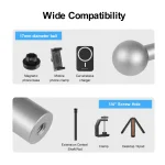 PULUZ Aluminum Alloy 17mm Ball Head Bracket Base Adapter - Image 5