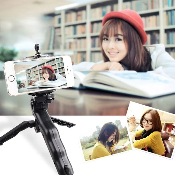 S-DCA-0499G_4.webp Portable Hand Grip / Mini Tripod Stand Steadicam Curve with Straight Clip for GoPro HERO 4 / 3 / 3+ / SJ4000 / SJ5000 / SJ6000 Sports DV / Digital Camera /  iPhone , Galaxy and other Mobile Phone - Image 6