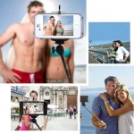 YKD-121 Extendable Handheld Selfie Monopod with Bluetooth Remote Shutter + Clip Holder Set for Mobile Phone - Image 6