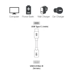 USB-C / Type-C 3.0 Male to Mini USB Female Cable Adapter - Image 4