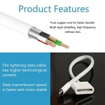 8 Pin Male to 30 Pin Female Sync Data Cable Adapter, Cable Length: 14cm(White) - Image 4