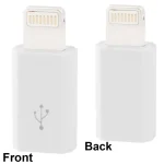 Micro 5 Pin USB to 8 Pin  Charge & Data Transfer Adapter(White) - Image 2