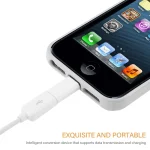 Micro 5 Pin USB to 8 Pin  Charge & Data Transfer Adapter(White) - Image 3