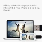 8 Pin to USB Sync Data / Charging Cable, Cable Length: 13cm - Image 5