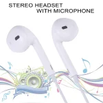 EarPods Wired Headphones Earbuds with Wired Control & Mic, White, Transparent, Rose Gold, Purple, Red, Blue, Black, Green, Orange, Gold, Magenta - Image 5