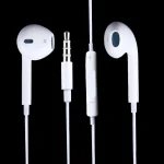 3.5mm Earphones with Wired Control and Mic for Android Phones / PC / MP3 Player / Laptops(White) - Image 2