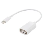 USB Female to 8pin Male OTG Adapter Cable, Support iOS 10.2 and Below, Length: 18cm(White) - Image 2
