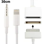 8 Pin Audio Adapter, Not Support iOS 10.3.1 or Above Phone(White) - Image 2