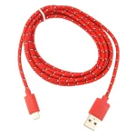 3m Nylon Netting Style USB Data Transfer Charging Cable for iPhone, iPad - Image 2