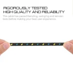 3m Nylon Netting Style USB Data Transfer Charging Cable for iPhone, iPad - Image 3