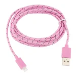 2m Nylon Netting USB Data Transfer Charging Cable For iPhone, iPad - Image 2