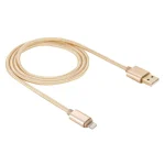 1m Woven Style Metal Head 8 Pin to USB Data Sync Charging Cable for iPhone, iPad - Image 2