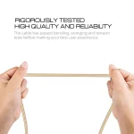 1m Woven Style Metal Head 8 Pin to USB Data Sync Charging Cable for iPhone, iPad - Image 6