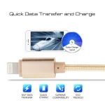 1m Woven Style Metal Head 8 Pin to USB Data Sync Charging Cable for iPhone, iPad - Image 7