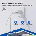 2-Ports 5V 2A USB Charger Adapter - Image 6