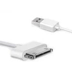30 Pin Male to USB Male Charging & Data Sync Cable for iPad / 2 / 3, iPhone 4 & 4s, iPod Nano, iPod Touch, Length: 1m(White) - Image 2