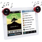 3.5mm Stereo Mini Mobile Speaker for New iPad (iPad 3) / iPad 2 / iPhone 5 / iPhone 4 & 4S / Tablet PC / Laptop, Red - Image 2