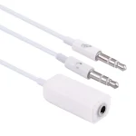 3.5mm Female to 3.5mm Male Microphone Jack + 3.5mm Male Earphone Jack Adapter Cable for Apple Computer, Length: 78cm(White) - Image 2