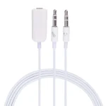 3.5mm Female to 3.5mm Male Microphone Jack + 3.5mm Male Earphone Jack Adapter Cable for Apple Computer, Length: 78cm(White) - Image 4