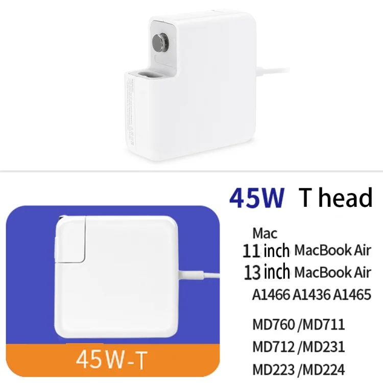 S-MAC-0601_4.webp A1436 45W 14.85V 3.05A 5 Pin MagSafe 2 Power Adapter for MacBook, Cable Length: 1.6m, US Plug(White) - Image 5