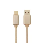 1m Woven Style Metal Head USB-C / Type-C 3.1 to USB 2.0 Data Sync Charge Cable