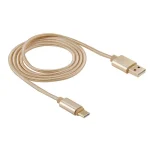 1m Woven Style Metal Head USB-C / Type-C 3.1 to USB 2.0 Data Sync Charge Cable - Image 2