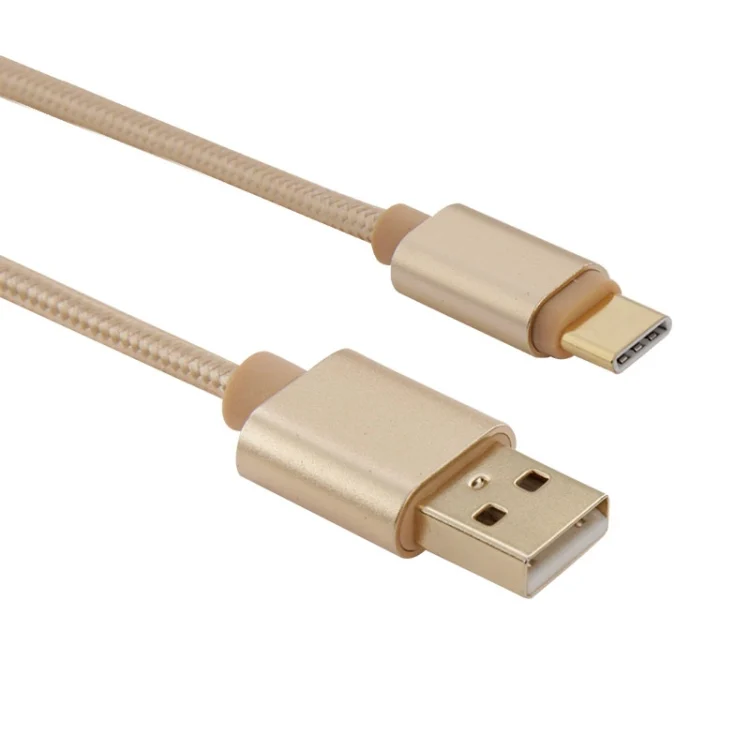 S-MBC-0202J_2.webp 1m Woven Style Metal Head USB-C / Type-C 3.1 to USB 2.0 Data Sync Charge Cable - Image 3