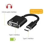 ENKAY Hat-prince HC-10 USB-C / Type-C + 3.5mm Jack to USB-C / Type-C Charge Audio Adapter Cable - Image 2