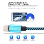 1m Woven Style USB-C / Type-C 3.1 to USB 2.0 Data Sync Charge Cable - Image 7