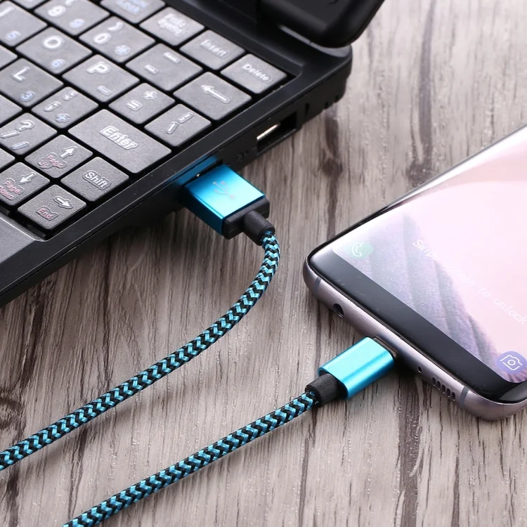 S-MBC-0239L_7.webp 1m Woven Style USB-C / Type-C 3.1 to USB 2.0 Data Sync Charge Cable - Image 9