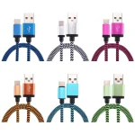 1m Woven Style USB-C / Type-C 3.1 to USB 2.0 Data Sync Charge Cable - Image 2