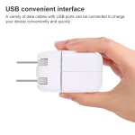 10W USB Charging Adapter with Foldable Plug, US Plug(White) - Image 4