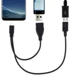 USB 2.0 Micro-B Male to USB 2.0 Micro-B Female Male & USB 2.0 Female Y Splitter OTG Cable, Length: 19 / 30cm - Image 4