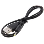 USB to 2.5mm DC Charging Cable, Length: 65cm(Black) - Image 2