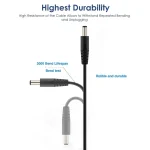 USB DC Charging Cable, Length: 65cm(Black) - Image 6