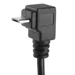 90 Degree Micro USB Male to Micro USB Female Adapter Cable, Length: 25cm(Black) - Image 3