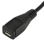 90 Degree Micro USB Male to Micro USB Female Adapter Cable, Length: 25cm(Black) - Image 4