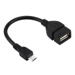 10cm USB A Female to Micro USB 5 Pin Male Adapter with OTG - Image 2