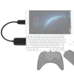 High Quality USB 2.0 AF to Micro USB 5 Pin Male Adapter Cable with OTG Function, Length: 15cm, Black, White