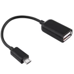 High Quality USB 2.0 AF to Micro USB 5 Pin Male Adapter Cable with OTG Function, Length: 15cm, Black, White - Image 3