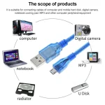 USB 2.0 to Micro USB Male Adapter Cable, Length: 30cm(Blue) - Image 5