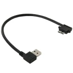 26cm 90 Degree Right Angle USB 3.0 to 90 Degree Right Angle Micro 3.0 Data Cable for Galaxy Note III / N9000 - Image 2